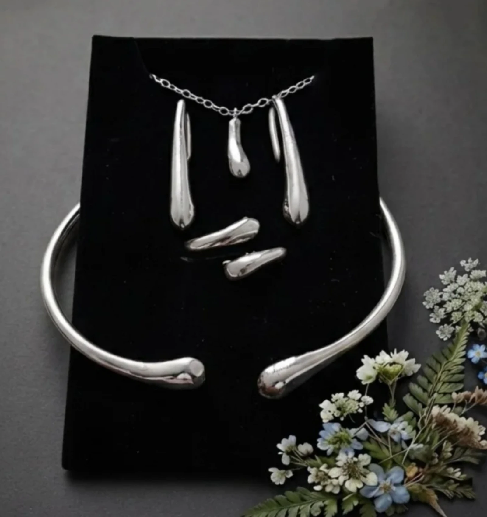 Conjunto joyería diseño gota de agua – photo 2